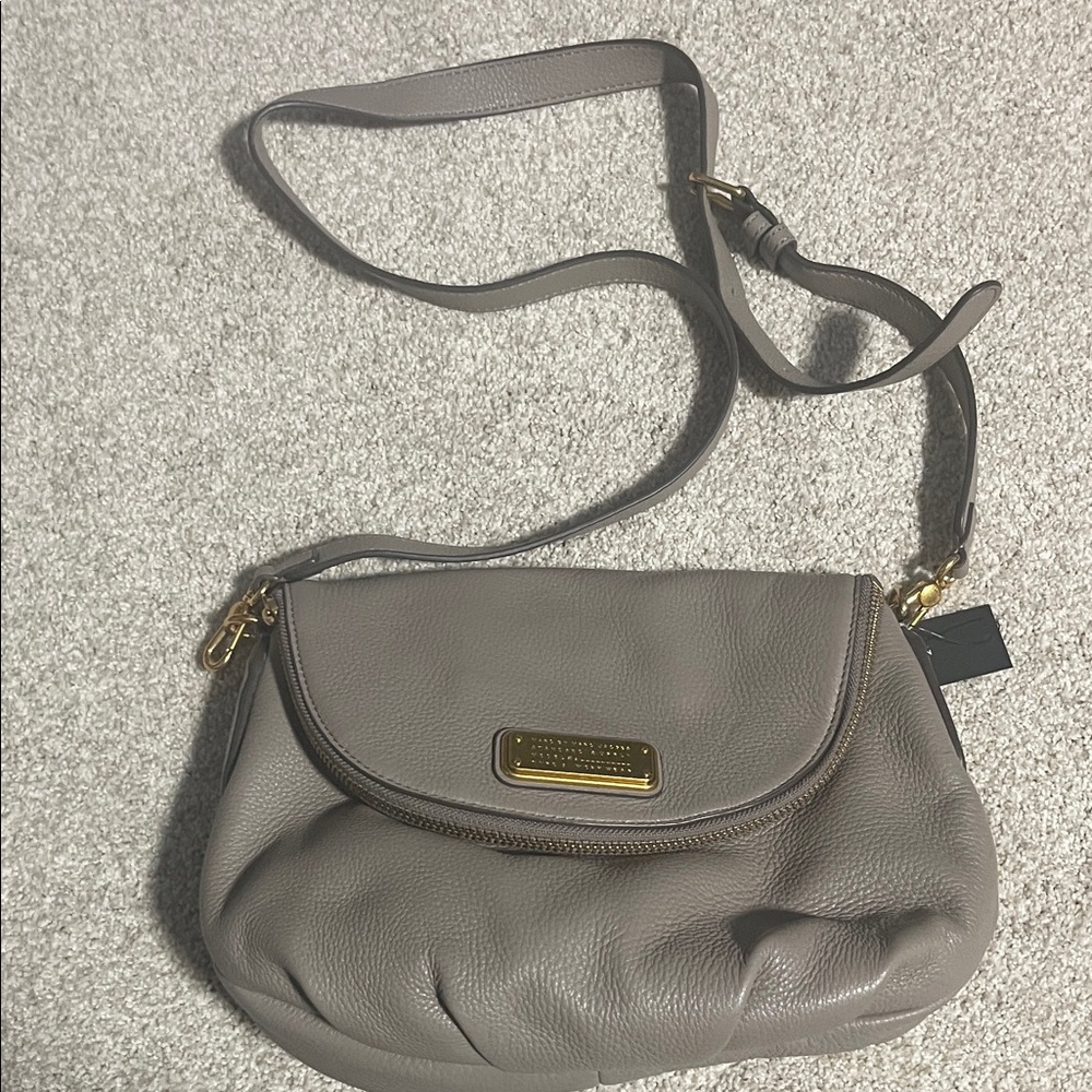 Marc Jacobs Taupe Leather Crossbody Bag